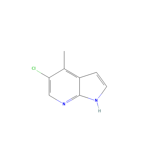 5-chloro-4-methyl-1H-pyrrolo[2,3-b]pyridine (CAS: 1020056-87-4) - Chemical Structure and Molecular Formula 