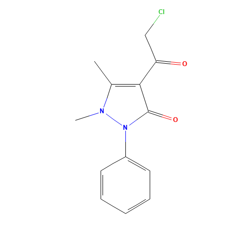 4-(2-chloroacetyl)-1,5-dimethyl-2-phenylpyrazol-3-one (CAS: 6630-73-5) - Related Chemical Product