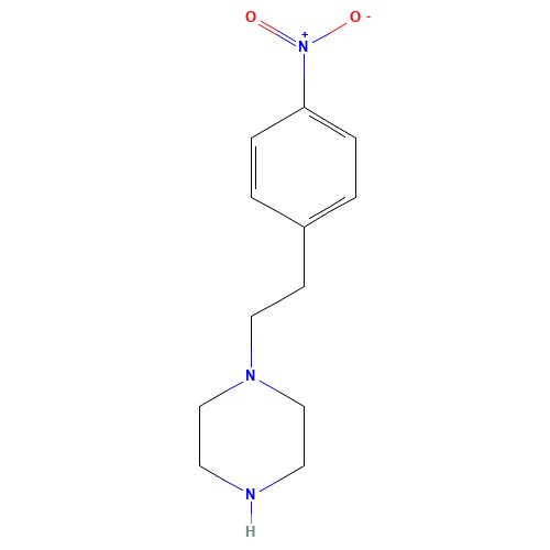 1-[2-(4-nitrophenyl)ethyl]piperazine (CAS: 91098-69-0) - Chemical Structure and Molecular Formula 