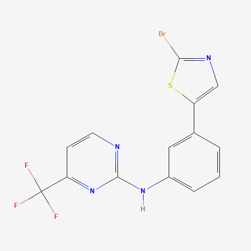 N-[3-(2-bromo-1,3-thiazol-5-yl)phenyl]-4-(trifluoromethyl)pyrimidin-2-amine (CAS: 1312572-67-0) - Related Chemical Product