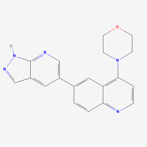 4-[6-(1H-pyrazolo[3,4-b]pyridin-5-yl)quinolin-4-yl]morpholine (CAS: 1086061-37-1) - Related Chemical Product