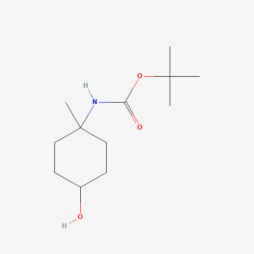 tert-butyl N-(4-hydroxy-1-methylcyclohexyl)carbamate (CAS: 792913-83-8) - Chemical Structure and Molecular Formula 