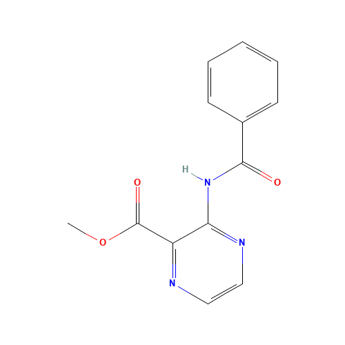 methyl 3-benzamidopyrazine-2-carboxylate (CAS: 93044-39-4) - Chemical Structure and Molecular Formula 