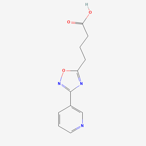 4-(3-pyridin-3-yl-1,2,4-oxadiazol-5-yl)butanoic acid (CAS: 878437-11-7) - Chemical Structure and Molecular Formula 