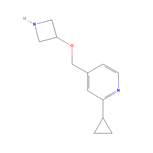 4-(azetidin-3-yloxymethyl)-2-cyclopropylpyridine (CAS: 1400764-97-7) - Chemical Structure and Molecular Formula 