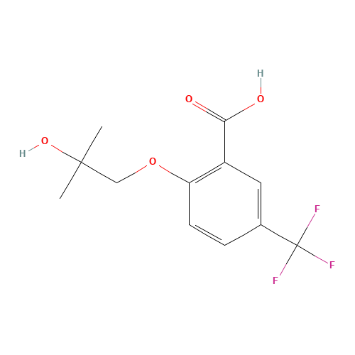 2-(2-hydroxy-2-methylpropoxy)-5-(trifluoromethyl)benzoic acid (CAS: 1217420-37-5) - Related Chemical Product