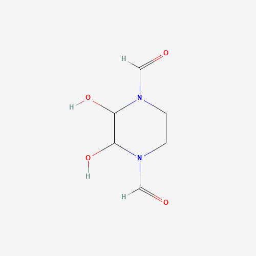 2,3-dihydroxypiperazine-1,4-dicarbaldehyde (CAS: 90084-48-3) - Chemical Structure and Molecular Formula 