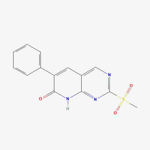 2-methylsulfonyl-6-phenyl-8H-pyrido[2,3-d]pyrimidin-7-one (CAS: 867353-45-5) - Chemical Structure and Molecular Formula 