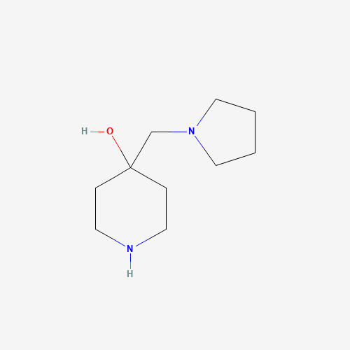 4-(pyrrolidin-1-ylmethyl)piperidin-4-ol (CAS: 942031-83-6) - Chemical Structure and Molecular Formula 