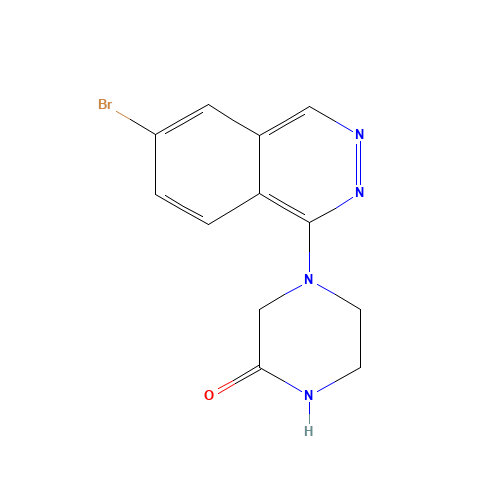 4-(6-bromophthalazin-1-yl)piperazin-2-one (CAS: 909186-64-7) - Chemical Structure and Molecular Formula 