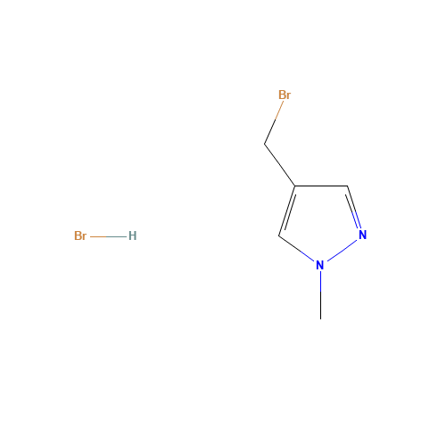 4-(bromomethyl)-1-methylpyrazole;hydrobromide (CAS: 528878-44-6) - Chemical Structure and Molecular Formula 
