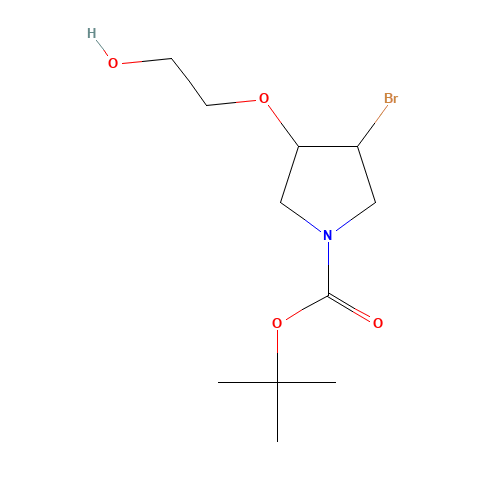 tert-butyl 3-bromo-4-(2-hydroxyethoxy)pyrrolidine-1-carboxylate (CAS: 1358783-14-8) - Related Chemical Product