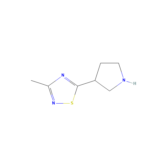 3-methyl-5-pyrrolidin-3-yl-1,2,4-thiadiazole (CAS: 122683-02-7) - Related Chemical Product