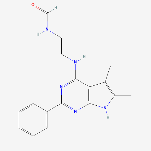N-[2-[(5,6-dimethyl-2-phenyl-7H-pyrrolo[2,3-d]pyrimidin-4-yl)amino]ethyl]formamide (CAS: 251946-22-2) - Related Chemical Product