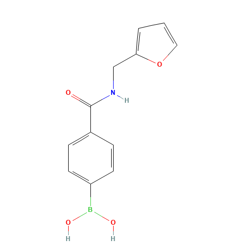 [4-(furan-2-ylmethylcarbamoyl)phenyl]boronic acid (CAS: 850568-18-2) - Chemical Structure and Molecular Formula 