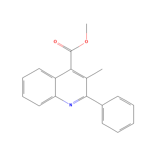 methyl 3-methyl-2-phenylquinoline-4-carboxylate (CAS: 74960-43-3) - Chemical Structure and Molecular Formula 