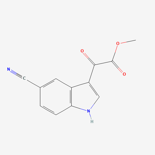methyl 2-(5-cyano-1H-indol-3-yl)-2-oxoacetate (CAS: 202124-88-7) - Chemical Structure and Molecular Formula 