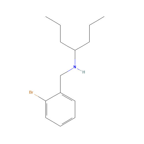 N-[(2-bromophenyl)methyl]heptan-4-amine (CAS: 1109229-76-6) - Chemical Structure and Molecular Formula 