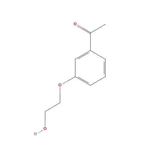 1-[3-(2-hydroxyethoxy)phenyl]ethanone (CAS: 126572-94-9) - Chemical Structure and Molecular Formula 