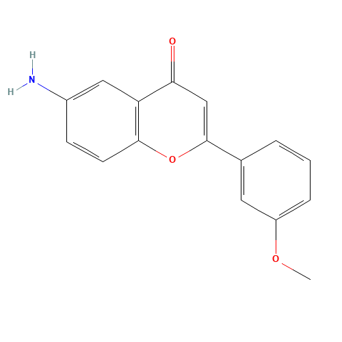 6-amino-2-(3-methoxyphenyl)chromen-4-one (CAS: 405216-95-7) - Chemical Structure and Molecular Formula 