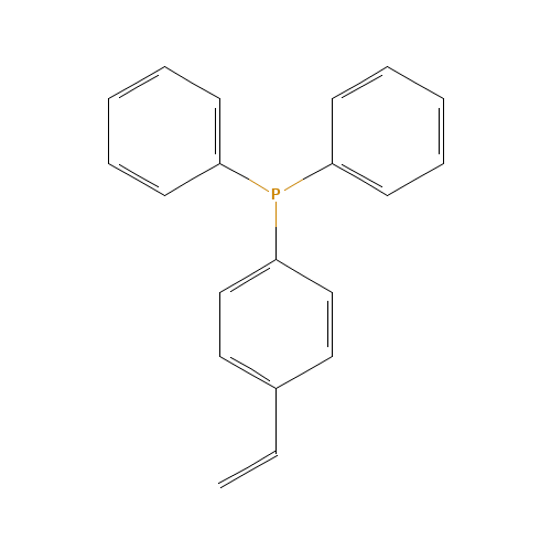 (4-ethenylphenyl)-diphenylphosphane (CAS: 40538-11-2) - Chemical Structure and Molecular Formula 