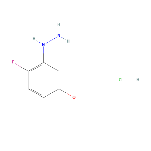 (2-fluoro-5-methoxyphenyl)hydrazine;hydrochloride (CAS: 1198283-29-2) - Chemical Structure and Molecular Formula 