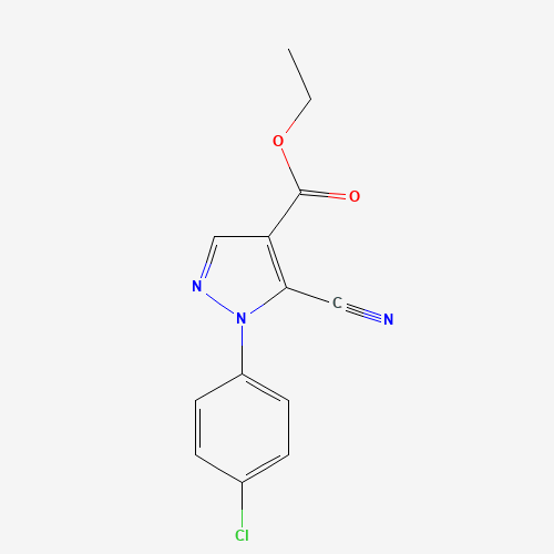ethyl 1-(4-chlorophenyl)-5-cyanopyrazole-4-carboxylate (CAS: 98476-27-8) - Chemical Structure and Molecular Formula 