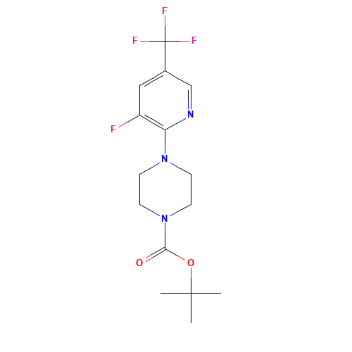 tert-butyl 4-[3-fluoro-5-(trifluoromethyl)pyridin-2-yl]piperazine-1-carboxylate (CAS: 897376-76-0) - Related Chemical Product