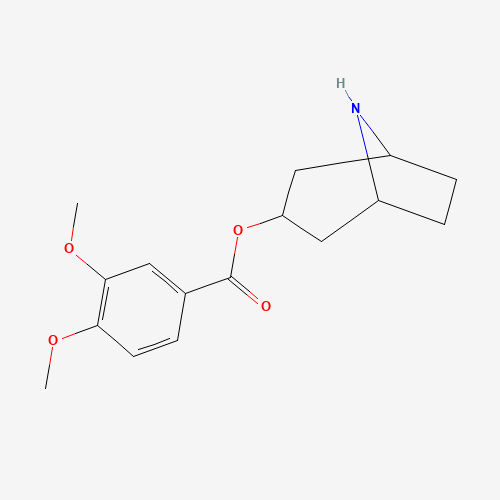 8-azabicyclo[3.2.1]octan-3-yl 3,4-dimethoxybenzoate (CAS: 307974-65-8) - Chemical Structure and Molecular Formula 