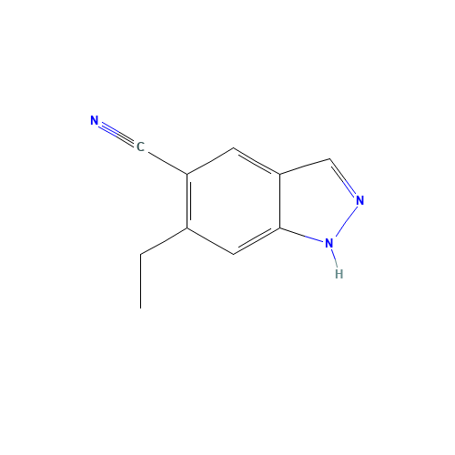 6-ethyl-1H-indazole-5-carbonitrile (CAS: 1312008-62-0) - Chemical Structure and Molecular Formula 