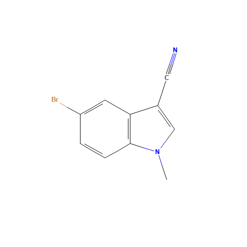 5-bromo-1-methylindole-3-carbonitrile (CAS: 1219741-43-1) - Chemical Structure and Molecular Formula 
