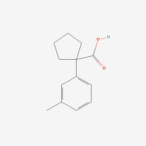 1-(3-methylphenyl)cyclopentane-1-carboxylic acid (CAS: 75024-23-6) - Chemical Structure and Molecular Formula 