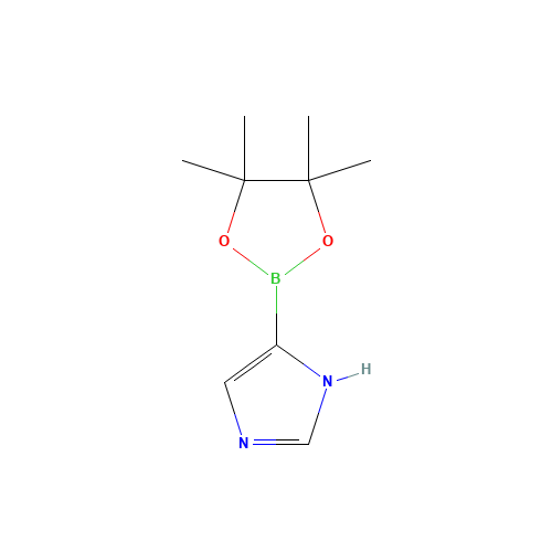 5-(4,4,5,5-tetramethyl-1,3,2-dioxaborolan-2-yl)-1H-imidazole (CAS: 1203671-64-0) - Chemical Structure and Molecular Formula 