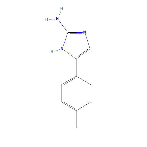 5-(4-methylphenyl)-1H-imidazol-2-amine (CAS: 60472-16-4) - Chemical Structure and Molecular Formula 