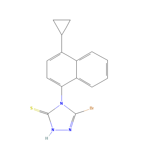 3-bromo-4-(4-cyclopropylnaphthalen-1-yl)-1H-1,2,4-triazole-5-thione (CAS: 1158970-76-3) - Related Chemical Product
