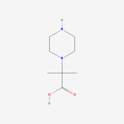 2-methyl-2-piperazin-1-ylpropanoic acid (CAS: 898384-50-4) - Chemical Structure and Molecular Formula 