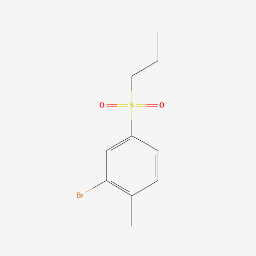 2-bromo-1-methyl-4-propylsulfonylbenzene (CAS: 1240287-04-0) - Chemical Structure and Molecular Formula 