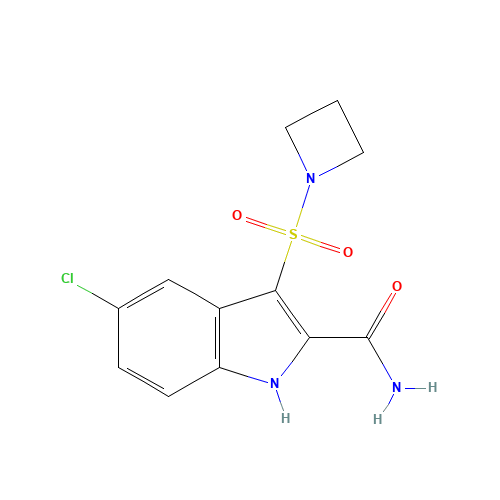 3-(azetidin-1-ylsulfonyl)-5-chloro-1H-indole-2-carboxamide (CAS: 661467-90-9) - Related Chemical Product
