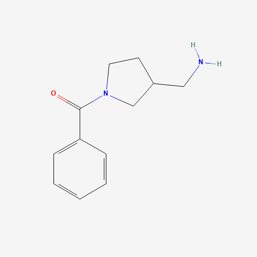 [3-(aminomethyl)pyrrolidin-1-yl]-phenylmethanone (CAS: 688000-14-8) - Chemical Structure and Molecular Formula 