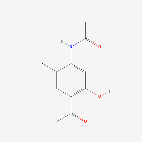 N-(4-acetyl-5-hydroxy-2-methylphenyl)acetamide (CAS: 1154415-29-8) - Chemical Structure and Molecular Formula 