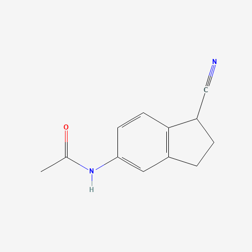 N-(1-cyano-2,3-dihydro-1H-inden-5-yl)acetamide (CAS: 272104-21-9) - Chemical Structure and Molecular Formula 