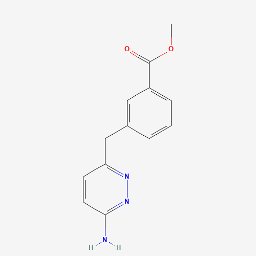 methyl 3-[(6-aminopyridazin-3-yl)methyl]benzoate (CAS: 874338-90-6) - Chemical Structure and Molecular Formula 