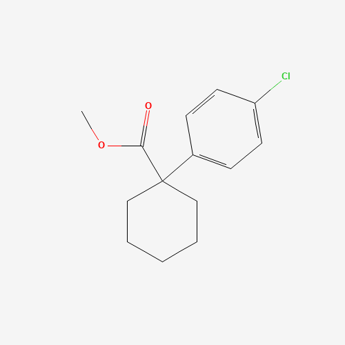 methyl 1-(4-chlorophenyl)cyclohexane-1-carboxylate (CAS: 51275-34-4) - Chemical Structure and Molecular Formula 
