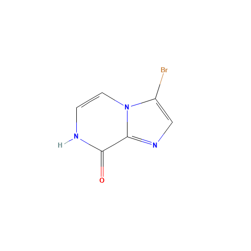 3-bromo-7H-imidazo[1,2-a]pyrazin-8-one (CAS: 689297-67-4) - Chemical Structure and Molecular Formula 