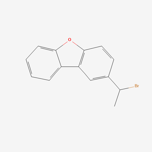 2-(1-bromoethyl)dibenzofuran (CAS: 51497-58-6) - Chemical Structure and Molecular Formula 