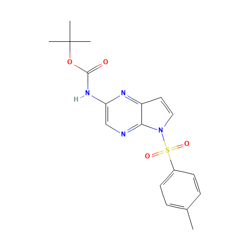 tert-butyl N-[5-(4-methylphenyl)sulfonylpyrrolo[2,3-b]pyrazin-2-yl]carbamate (CAS: 1201187-44-1) - Related Chemical Product