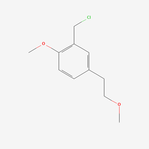 2-(chloromethyl)-1-methoxy-4-(2-methoxyethyl)benzene (CAS: 80314-64-3) - Chemical Structure and Molecular Formula 
