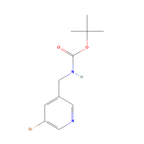 tert-butyl N-[(5-bromopyridin-3-yl)methyl]carbamate (CAS: 943722-24-5) - Chemical Structure and Molecular Formula 