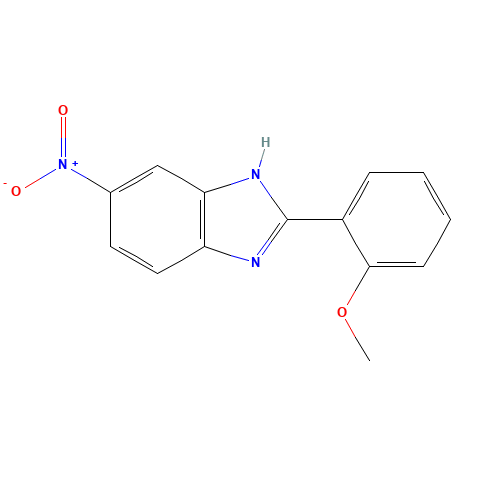 2-(2-methoxyphenyl)-6-nitro-1H-benzimidazole (CAS: 189162-32-1) - Chemical Structure and Molecular Formula 