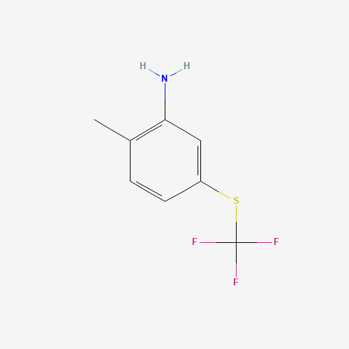 2-methyl-5-(trifluoromethylsulfanyl)aniline (CAS: 933673-21-3) - Chemical Structure and Molecular Formula 